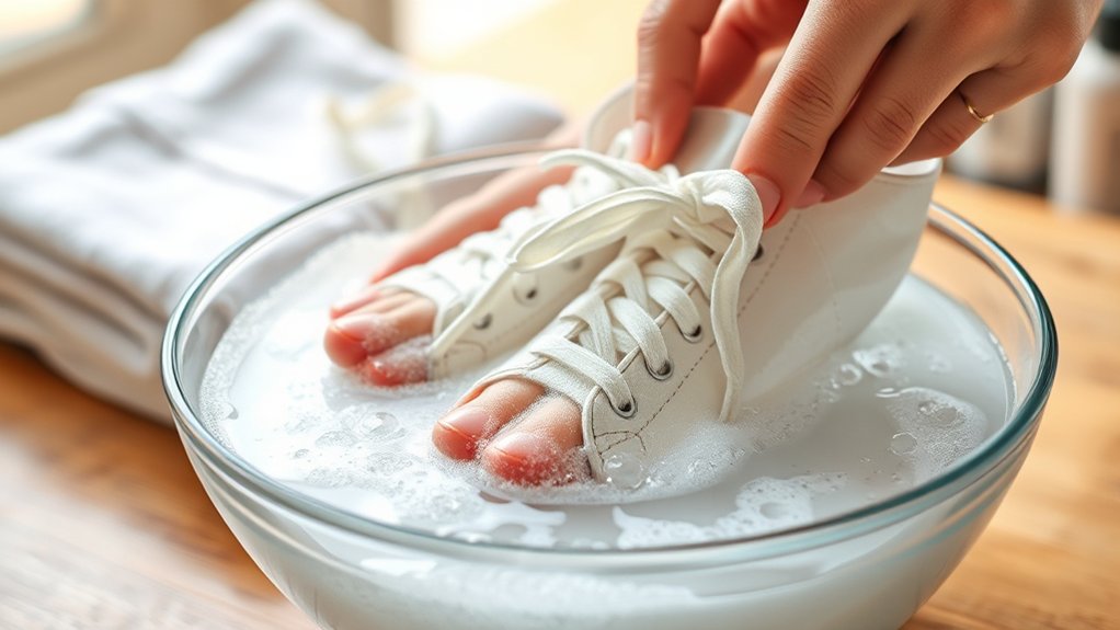 cleaning shoe laces effectively