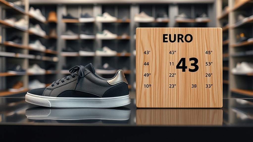 euro size 43 equivalence