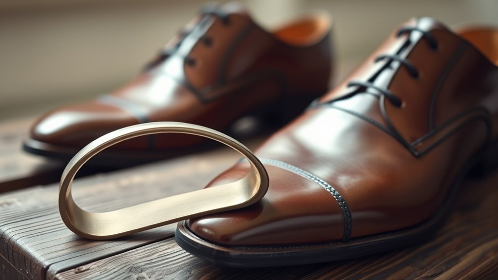 guides heel into shoes