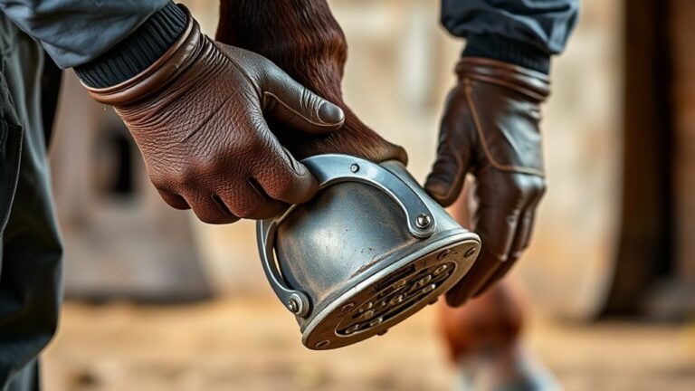preparing and fitting horse shoes