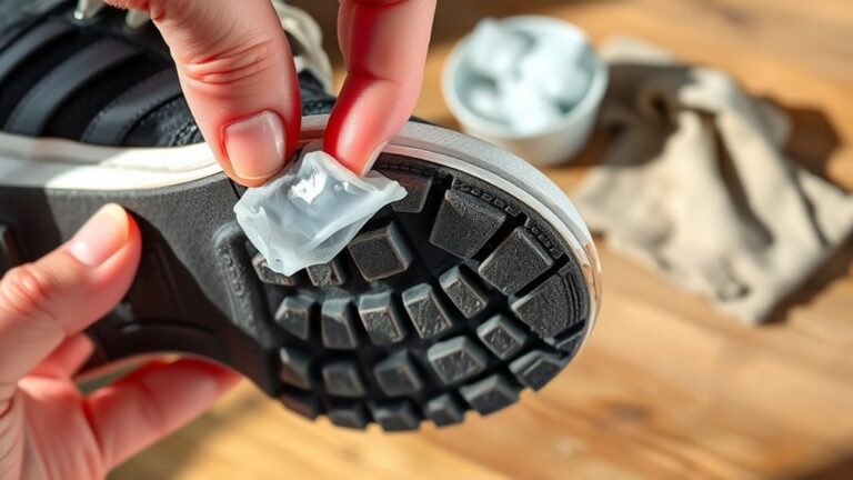 removing gum from shoes