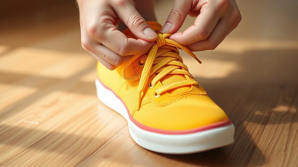 simple shoe tying methods