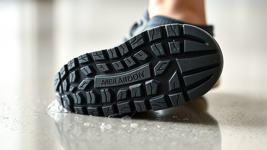 specialized tread patterns ensure slip resistance