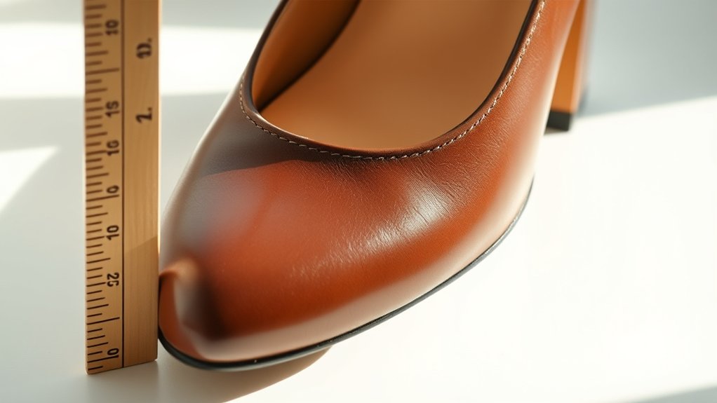 women s shoe size inches